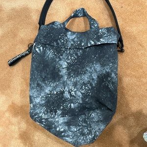Black grey Lulu Lemon Sac Bag